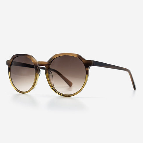 Oval and Architectural lines Acetate Women's Sunglasses 21A8035